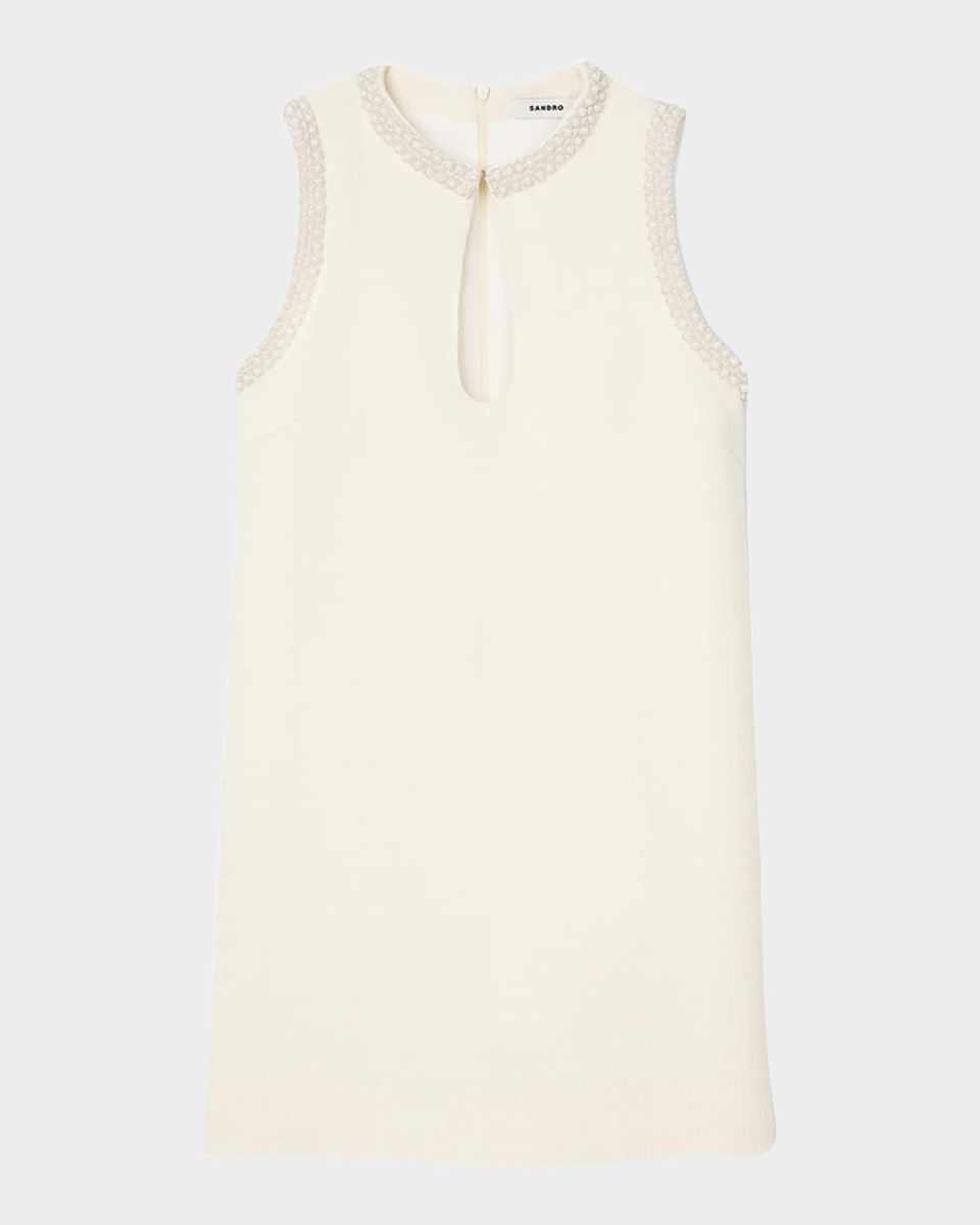 Morane Embellished-Trim Mini Dress